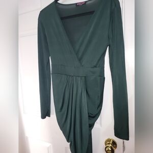 Dark Green Minidress